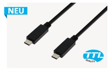 TTL USB-C Kabel 1m St./St. schwarz