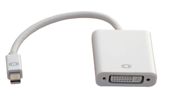 TTL mini Displayport auf DVI DP St. / DVI Bu., 20cm, weiß