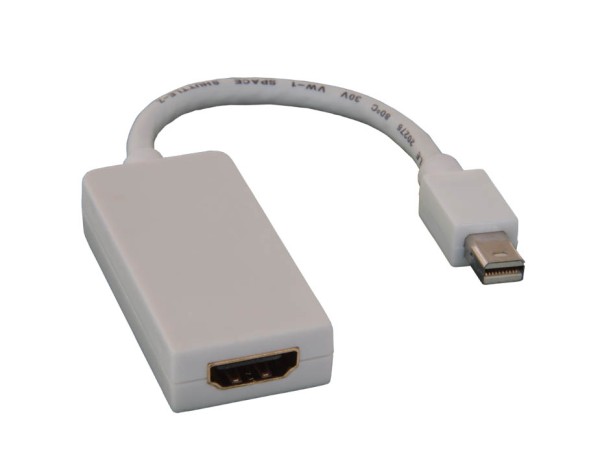 TTL mini Displayport auf HDMI DP St. / HDMI Bu., 20cm, weiß